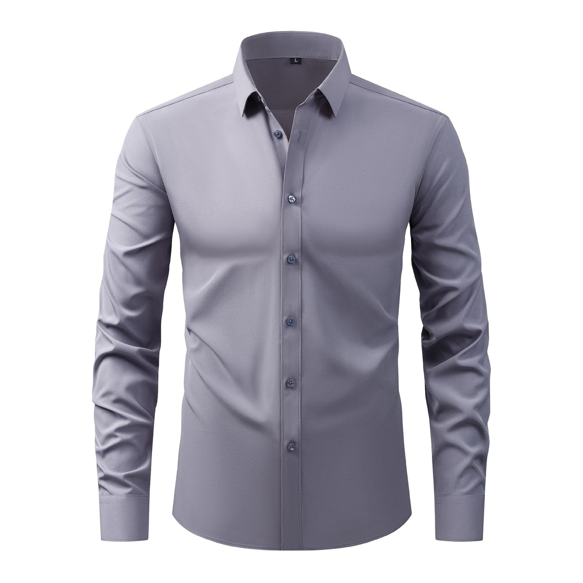 Cross-Border Four-Way Stretch Shirt Men's Shirt Wrinkle-Free and Anti-Wrinkle Amazon Export Thin Cardigan Long-Sleeved Shirt for Men - F.MarketC3209 gray (natural color buttons) / 44/XLF.Market44/XLCross-Border Four-Way Stretch Shirt Men's Shirt Wrinkle-Free and Anti-Wrinkle Amazon Export Thin Cardigan Long-Sleeved Shirt for MenCross-Border Four-Way Stretch Shirt Men's Shirt Wrinkle-Free and Anti-Wrinkle Amazon Export Thin Cardigan Long-Sleeved Shirt for Men