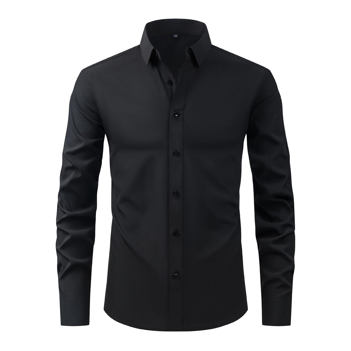 Cross-Border Four-Way Stretch Shirt Men's Shirt Wrinkle-Free and Anti-Wrinkle Amazon Export Thin Cardigan Long-Sleeved Shirt for Men - F.MarketC3202 black (natural color buttons) / 44/XLF.Market44/XLCross-Border Four-Way Stretch Shirt Men's Shirt Wrinkle-Free and Anti-Wrinkle Amazon Export Thin Cardigan Long-Sleeved Shirt for MenCross-Border Four-Way Stretch Shirt Men's Shirt Wrinkle-Free and Anti-Wrinkle Amazon Export Thin Cardigan Long-Sleeved Shirt for Men