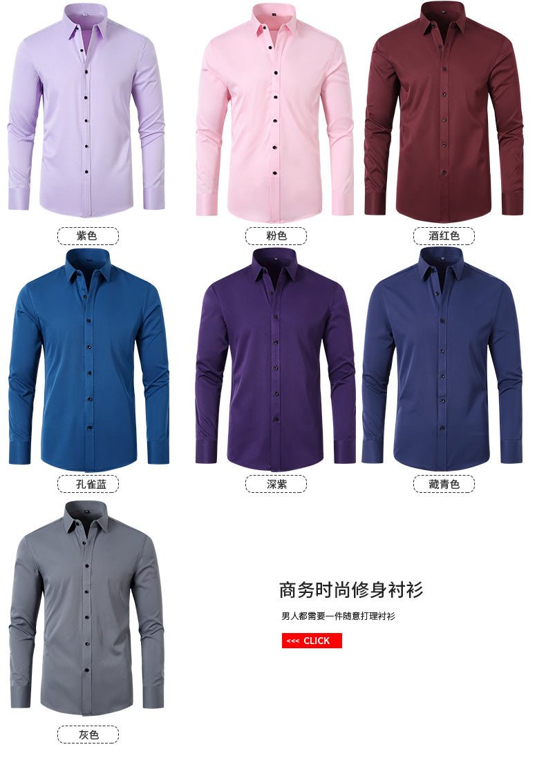 Cross-Border Four-Way Stretch Shirt Men's Shirt Wrinkle-Free and Anti-Wrinkle Amazon Export Thin Cardigan Long-Sleeved Shirt for Men - F.MarketThis product is a cross-border european size (please select the size according to the size chart on the details page) / 40/XSF.Market40/XSCross-Border Four-Way Stretch Shirt Men's Shirt Wrinkle-Free and Anti-Wrinkle Amazon Export Thin Cardigan Long-Sleeved Shirt for MenCross-Border Four-Way Stretch Shirt Men's Shirt Wrinkle-Free and Anti-Wrinkle Amazon Ex