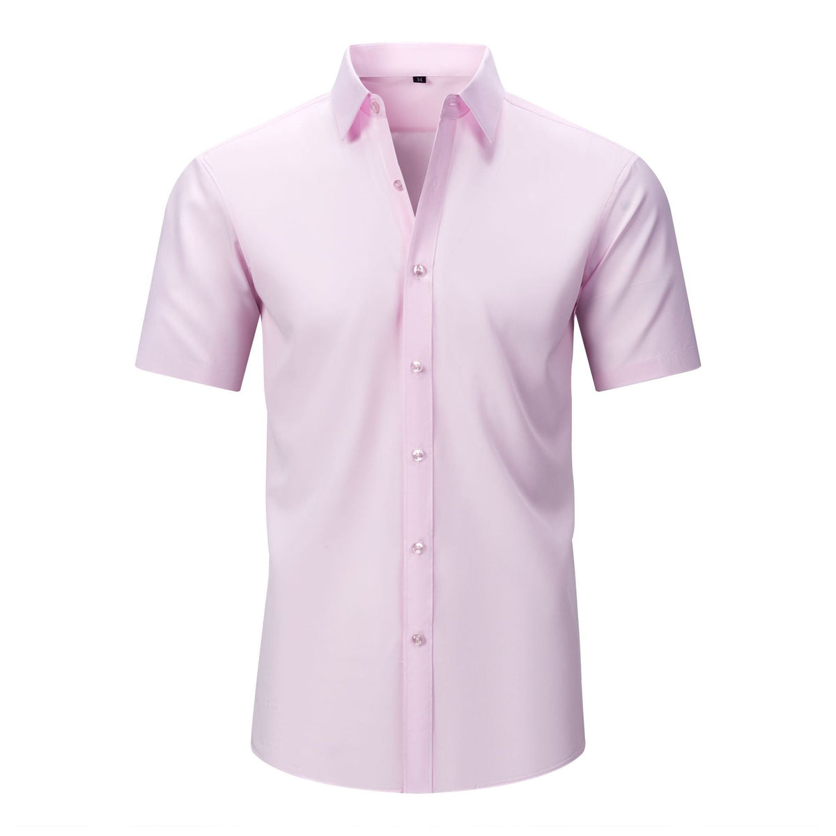 Cross-Border Four-Way Stretch Shirt Men's Shirt Wrinkle-Free and Anti-Wrinkle Amazon Export Thin Cardigan Long-Sleeved Shirt for Men - F.MarketD3213 pink short sleeves (natural color buttons) / 44/XLF.Market44/XLCross-Border Four-Way Stretch Shirt Men's Shirt Wrinkle-Free and Anti-Wrinkle Amazon Export Thin Cardigan Long-Sleeved Shirt for MenCross-Border Four-Way Stretch Shirt Men's Shirt Wrinkle-Free and Anti-Wrinkle Amazon Export Thin Cardigan Long-Sleeved Shirt for Men