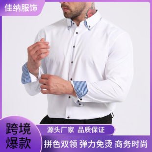 Cross-Border Four-Way Stretch Shirt Men's Shirt Wrinkle-Free and Anti-Wrinkle Amazon Export Thin Cardigan Long-Sleeved Shirt for Men - F.MarketThis product is a cross-border european size (please select the size according to the size chart on the details page) / 40/XSF.Market40/XSCross-Border Four-Way Stretch Shirt Men's Shirt Wrinkle-Free and Anti-Wrinkle Amazon Export Thin Cardigan Long-Sleeved Shirt for MenCross-Border Four-Way Stretch Shirt Men's Shirt Wrinkle-Free and Anti-Wrinkle Amazon Ex