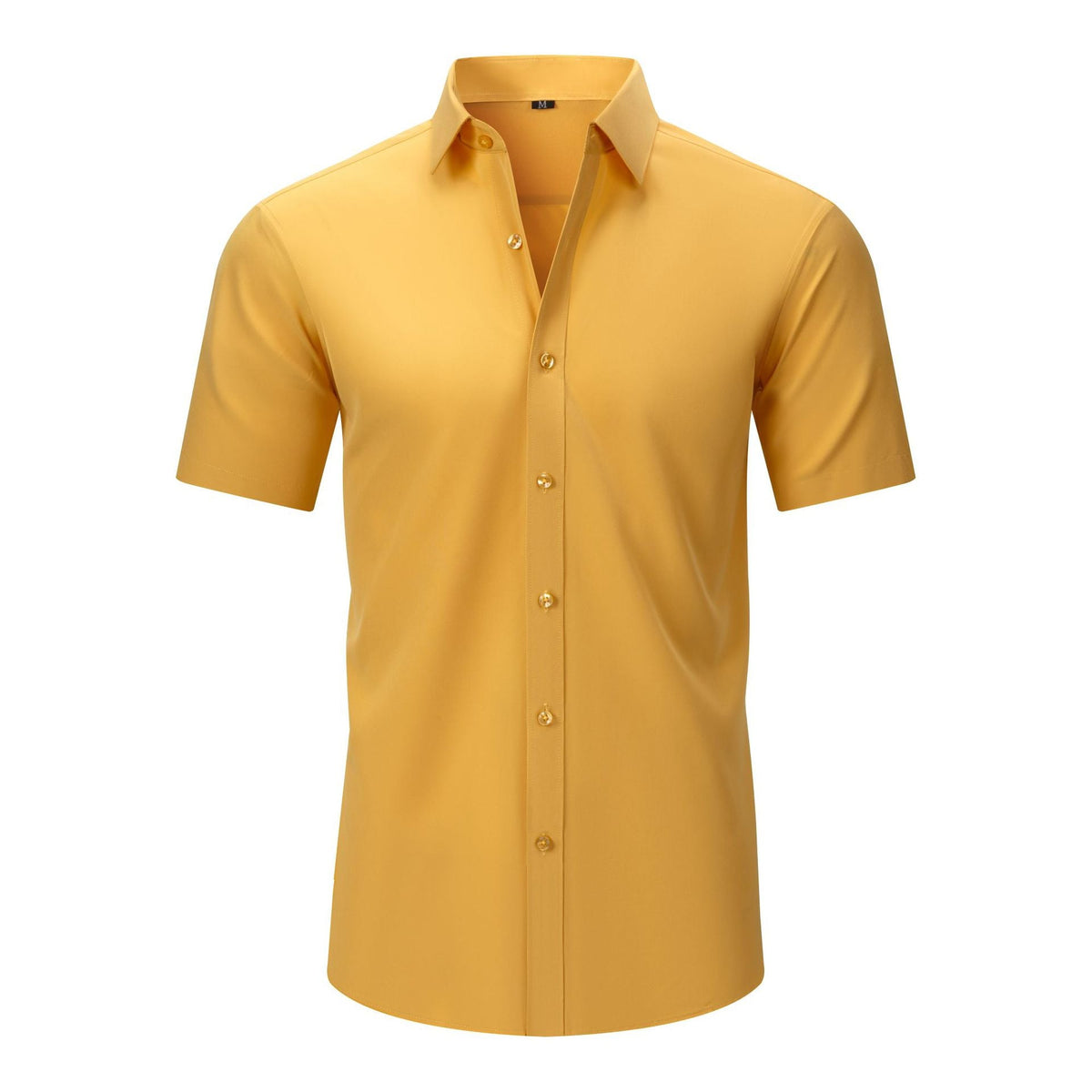 Cross-Border Four-Way Stretch Shirt Men's Shirt Wrinkle-Free and Anti-Wrinkle Amazon Export Thin Cardigan Long-Sleeved Shirt for Men - F.MarketD3206 gold short sleeves (natural buttons) / 44/XLF.Market44/XLCross-Border Four-Way Stretch Shirt Men's Shirt Wrinkle-Free and Anti-Wrinkle Amazon Export Thin Cardigan Long-Sleeved Shirt for MenCross-Border Four-Way Stretch Shirt Men's Shirt Wrinkle-Free and Anti-Wrinkle Amazon Export Thin Cardigan Long-Sleeved Shirt for Men