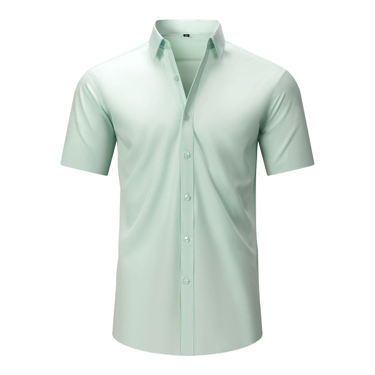 Cross-Border Four-Way Stretch Shirt Men's Shirt Wrinkle-Free and Anti-Wrinkle Amazon Export Thin Cardigan Long-Sleeved Shirt for Men - F.MarketD3207 light green short sleeves (natural color buttons) / 44/XLF.Market44/XLCross-Border Four-Way Stretch Shirt Men's Shirt Wrinkle-Free and Anti-Wrinkle Amazon Export Thin Cardigan Long-Sleeved Shirt for MenCross-Border Four-Way Stretch Shirt Men's Shirt Wrinkle-Free and Anti-Wrinkle Amazon Export Thin Cardigan Long-Sleeved Shirt for Men