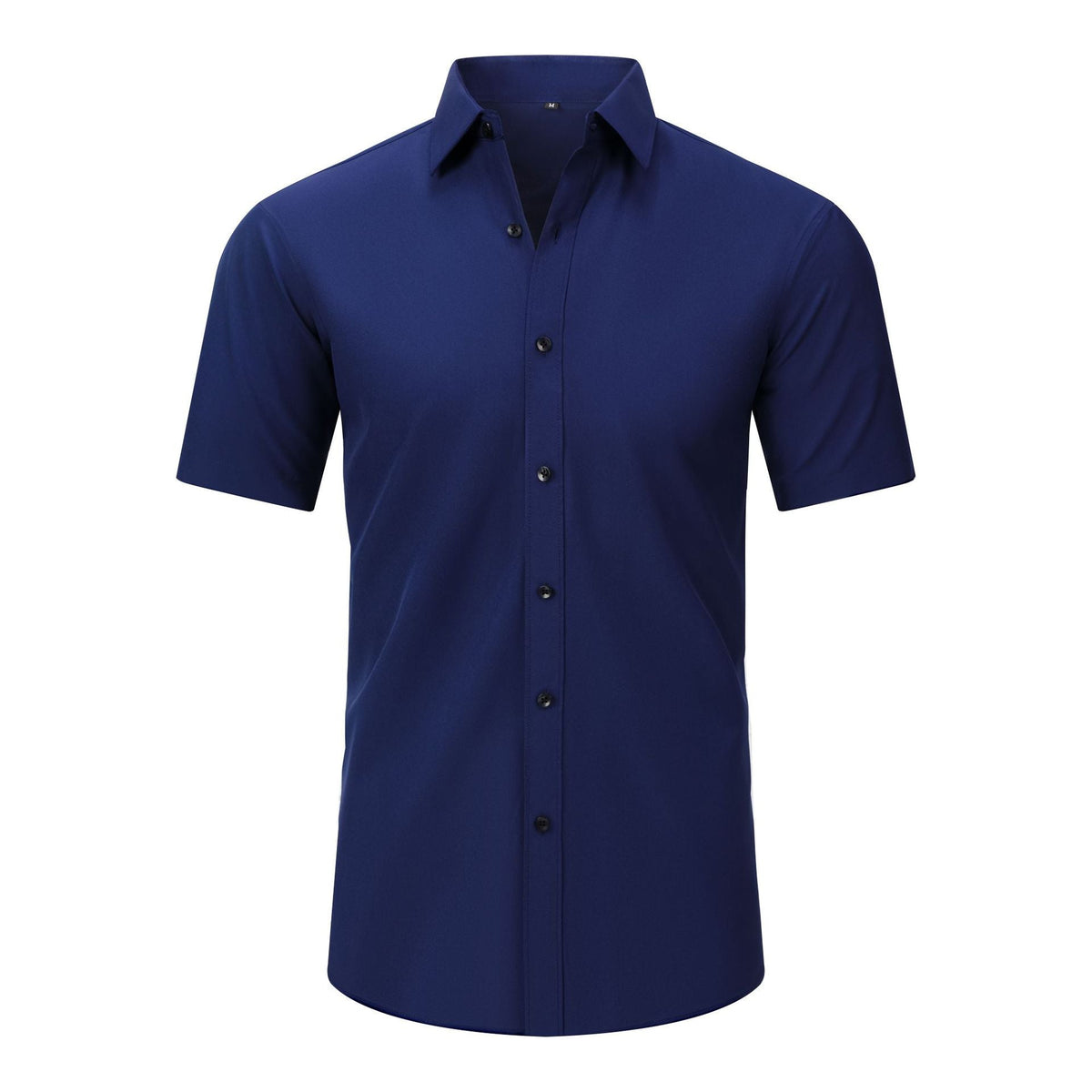 Cross-Border Four-Way Stretch Shirt Men's Shirt Wrinkle-Free and Anti-Wrinkle Amazon Export Thin Cardigan Long-Sleeved Shirt for Men - F.MarketD3203 navy blue short sleeves (natural color buttons) / 44/XLF.Market44/XLCross-Border Four-Way Stretch Shirt Men's Shirt Wrinkle-Free and Anti-Wrinkle Amazon Export Thin Cardigan Long-Sleeved Shirt for MenCross-Border Four-Way Stretch Shirt Men's Shirt Wrinkle-Free and Anti-Wrinkle Amazon Export Thin Cardigan Long-Sleeved Shirt for Men