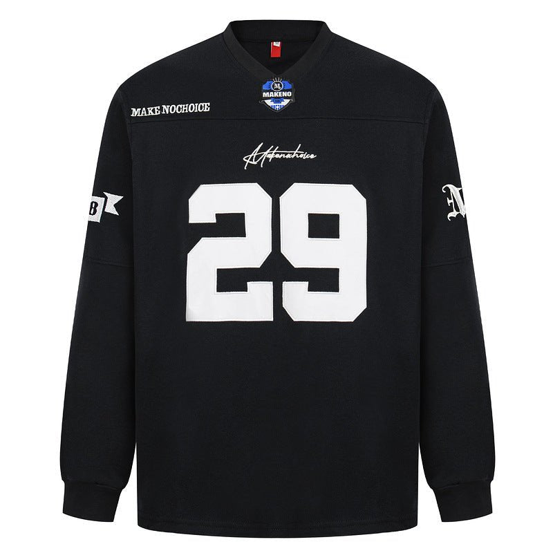 Digital Embroidered Jersey Top Women's V-neck Loose Sports Long Sleeve Hoodie - F.Market41328C23205A4680A77A9ACA80C24F63eproloMDigital Embroidered Jersey Top Women's V-neck Loose Sports Long Sleeve HoodieDigital Embroidered Jersey Top Women's V-neck Loose Sports Long Sleeve Hoodie