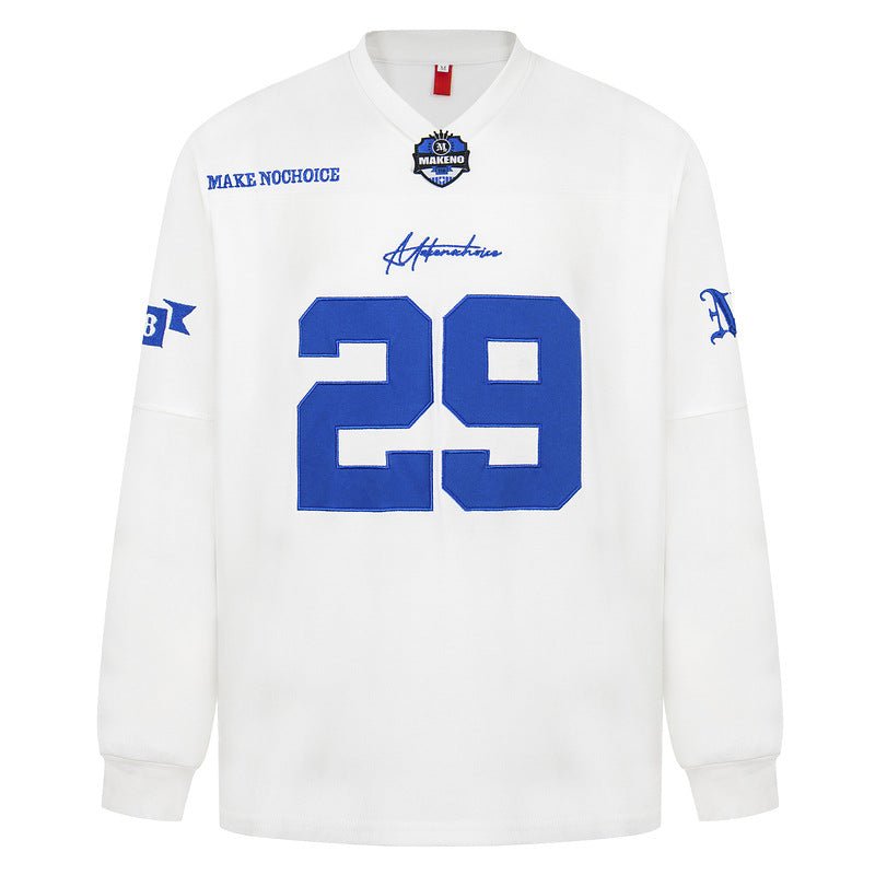 Digital Embroidered Jersey Top Women's V-neck Loose Sports Long Sleeve Hoodie - F.Market41328C23205A4680A77A9ACA80C24F63eproloMDigital Embroidered Jersey Top Women's V-neck Loose Sports Long Sleeve HoodieDigital Embroidered Jersey Top Women's V-neck Loose Sports Long Sleeve Hoodie