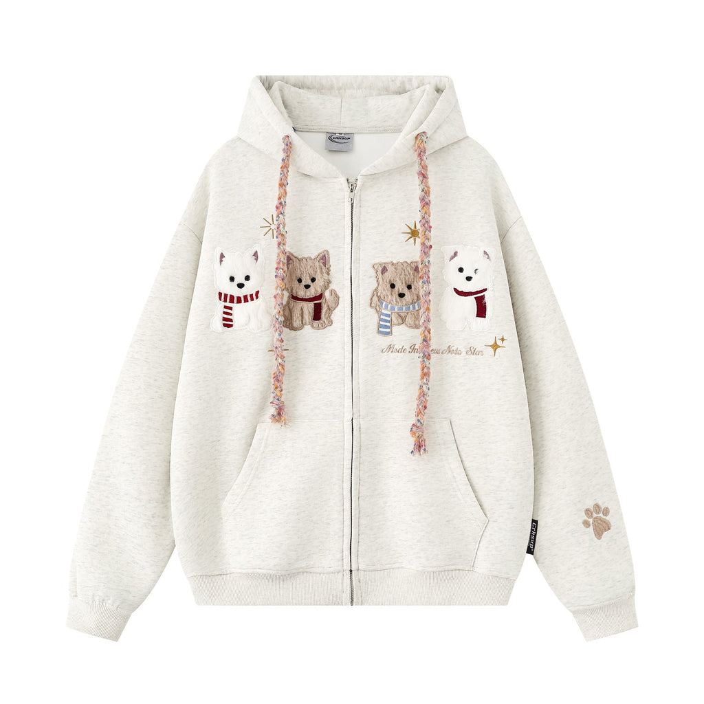 Dog patch embroidery cardigan sweatshirt - F.Market076D74EF10D7474B80509947CD0F67DFeproloSDog patch embroidery cardigan sweatshirtDog patch embroidery cardigan sweatshirt