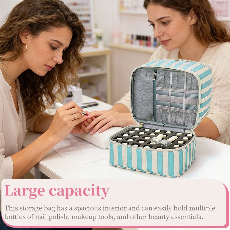 Double Layer Nail Polish & Essential Oils Storage Bag, Portable 30-Compartment Nail Care Kit, Manicure Tools Organizer Case - F.MarketD2531F00737B440E8608576D60C233FEeproloDouble Layer Nail Polish & Essential Oils Storage Bag, Portable 30-Compartment Nail Care Kit, Manicure Tools Organizer CaseDouble Layer Nail Polish & Essential Oils Storage Bag, Portable 30-Compartment Nail Care Kit, Manicure Tools Organizer Case
