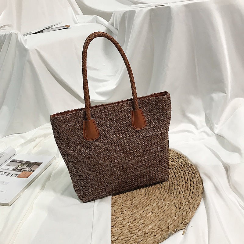 Fashion European and American Style Straw Woven Bag Shoulder Bag Simple Fashion Travel Beach Basket Crossbody Bag - F.Market3AF01FB347A14DA2B3F0654BB5FBF105eprolo36cm* 10cm*27cmFashion European and American Style Straw Woven Bag Shoulder Bag Simple Fashion Travel Beach Basket Crossbody BagFashion European and American Style Straw Woven Bag Shoulder Bag Simple Fashion Travel Beach Basket Crossbody Bag