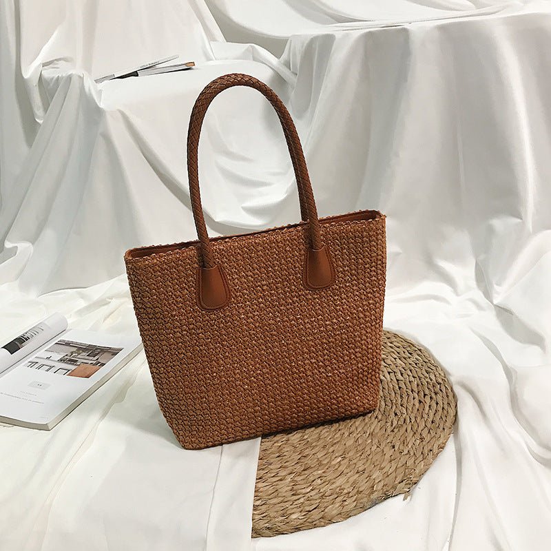 Fashion European and American Style Straw Woven Bag Shoulder Bag Simple Fashion Travel Beach Basket Crossbody Bag - F.Market3AF01FB347A14DA2B3F0654BB5FBF105eprolo36cm* 10cm*27cmFashion European and American Style Straw Woven Bag Shoulder Bag Simple Fashion Travel Beach Basket Crossbody BagFashion European and American Style Straw Woven Bag Shoulder Bag Simple Fashion Travel Beach Basket Crossbody Bag