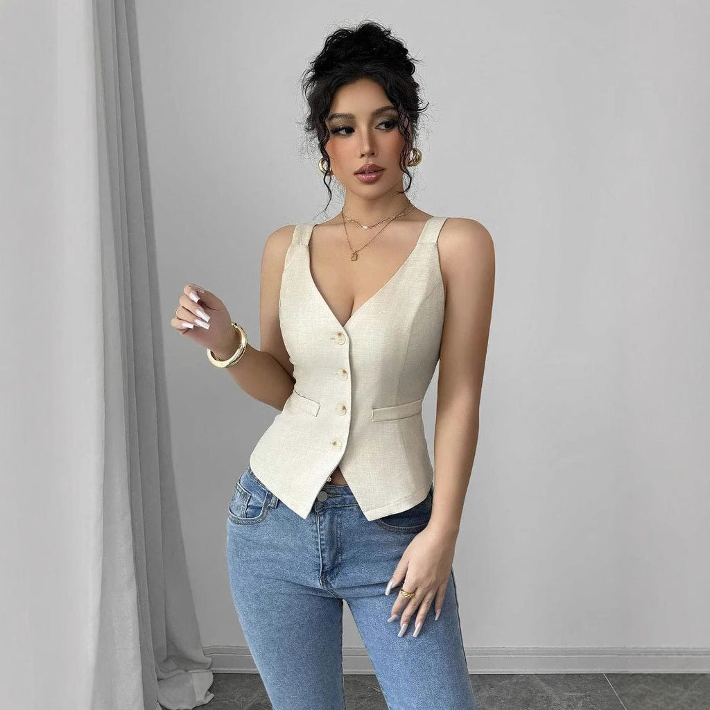 Fashionable Summer V-Neck Open Front Fitted Vest Top for Men Slim Fit with Button Closure, Casual Wear - F.Market3543D698D82A474DA88A9D36C06614F7eproloSFashionable Summer V-Neck Open Front Fitted Vest Top for Men Slim Fit with Button Closure, Casual WearFashionable Summer V-Neck Open Front Fitted Vest Top for Men Slim Fit with Button Closure, Casual Wear