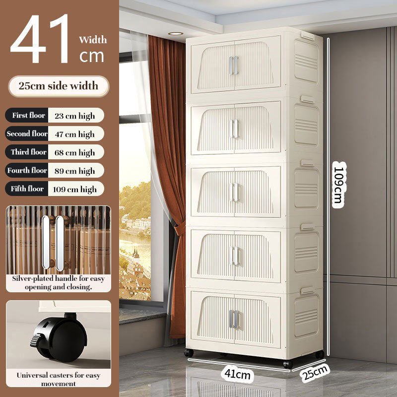 Folding Storage Cabinet with Wheels, 3/4 Tier Stackable Wardrobe Closet Organizer - F.MarketFC65FE8F1DC44DC3B0E668F4559AA2C4eprolo3Folding Storage Cabinet with Wheels, 3/4 Tier Stackable Wardrobe Closet OrganizerFolding Storage Cabinet with Wheels, 3/4 Tier Stackable Wardrobe Closet Organizer