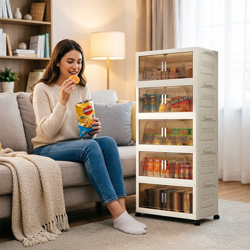 Folding Storage Cabinet with Wheels, 3/4 Tier Stackable Wardrobe Closet Organizer - F.MarketFC65FE8F1DC44DC3B0E668F4559AA2C4eprolo3Folding Storage Cabinet with Wheels, 3/4 Tier Stackable Wardrobe Closet OrganizerFolding Storage Cabinet with Wheels, 3/4 Tier Stackable Wardrobe Closet Organizer