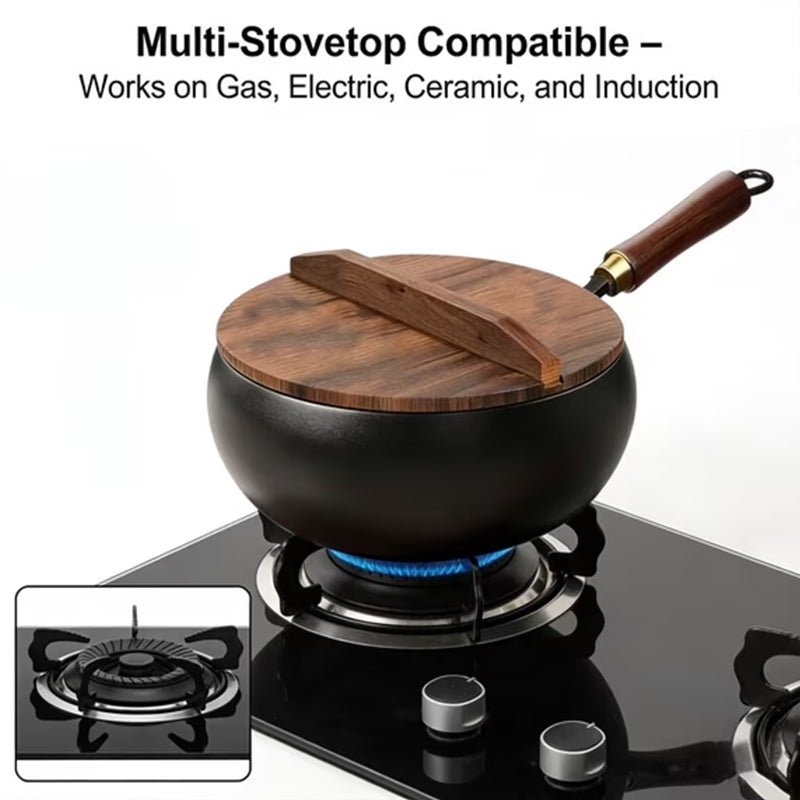 Hand-Forged Iron Wok 24/28cm Uncoated with Wood Lid for Induction Gas - F.Market6167529CFC93413DBA1DDFC8C2C95A6FeproloHand-Forged Iron Wok 24/28cm Uncoated with Wood Lid for Induction GasHand-Forged Iron Wok 24/28cm Uncoated with Wood Lid for Induction Gas