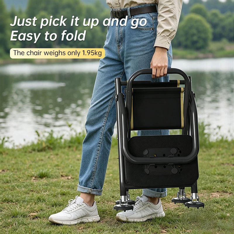 High Back Folding Fishing Chair, Adjustable Legs, Swivel Anti-Slip Feet, Portable Camping Stool for Outdoor, Hiking, Beach - F.Market6AC618A54E8348CFADF254B4DE45274AeproloHigh Back Folding Fishing Chair, Adjustable Legs, Swivel Anti-Slip Feet, Portable Camping Stool for Outdoor, Hiking, BeachHigh Back Folding Fishing Chair, Adjustable Legs, Swivel Anti-Slip Feet, Portable Camping Stool for Outdoor, Hiking, Beach
