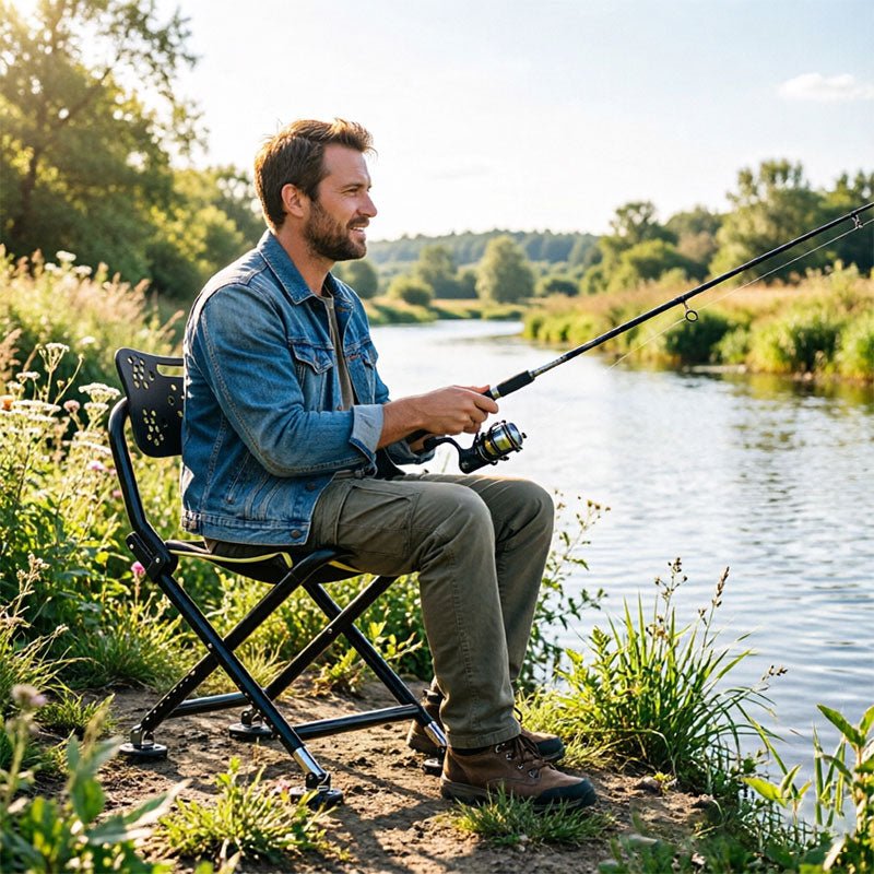 High Back Folding Fishing Chair, Adjustable Legs, Swivel Anti-Slip Feet, Portable Camping Stool for Outdoor, Hiking, Beach - F.Market6AC618A54E8348CFADF254B4DE45274AeproloHigh Back Folding Fishing Chair, Adjustable Legs, Swivel Anti-Slip Feet, Portable Camping Stool for Outdoor, Hiking, BeachHigh Back Folding Fishing Chair, Adjustable Legs, Swivel Anti-Slip Feet, Portable Camping Stool for Outdoor, Hiking, Beach