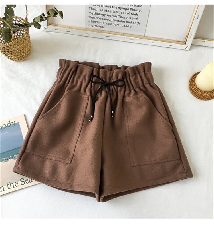High Waist Woolen Shorts Autumn and Winter 2024 New Black Wide Leg Pants Slimming Spring Outwear Loose Casual Boots for Women - F.MarketBlack / MF.MarketMHigh Waist Woolen Shorts Autumn and Winter 2024 New Black Wide Leg Pants Slimming Spring Outwear Loose Casual Boots for WomenHigh Waist Woolen Shorts Autumn and Winter 2024 New Black Wide Leg Pants Slimming Spring Outwear Loose Casual Boots for Women