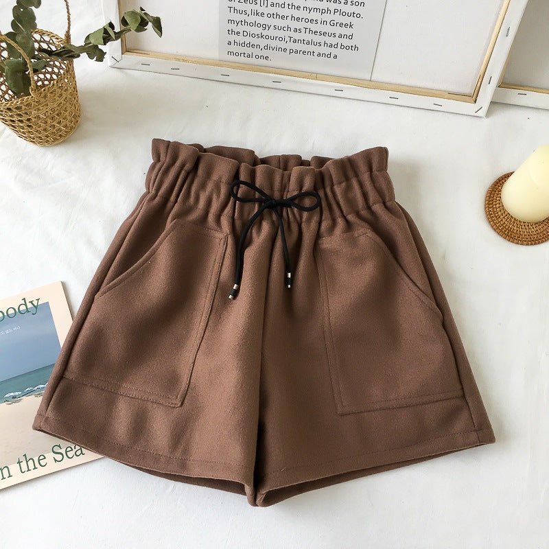 High Waist Woolen Shorts Autumn and Winter 2024 New Black Wide Leg Pants Slimming Spring Outwear Loose Casual Boots for Women - F.MarketBlack / MF.MarketMHigh Waist Woolen Shorts Autumn and Winter 2024 New Black Wide Leg Pants Slimming Spring Outwear Loose Casual Boots for WomenHigh Waist Woolen Shorts Autumn and Winter 2024 New Black Wide Leg Pants Slimming Spring Outwear Loose Casual Boots for Women