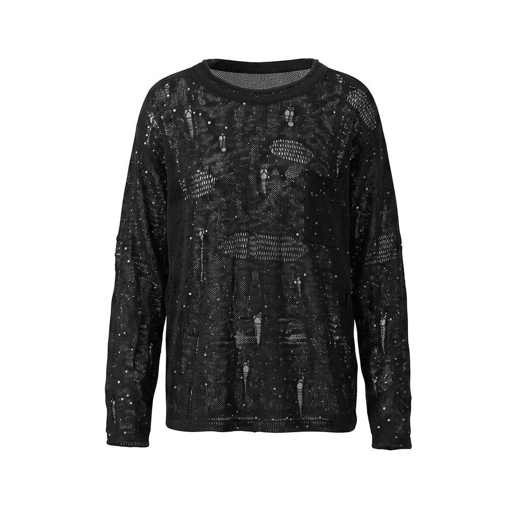 Hollow hole knitted long sleeved sweater - F.MarketB69202EE8A7C4FCD8E27FCBD3C1C9682eproloSHollow hole knitted long sleeved sweaterHollow hole knitted long sleeved sweater