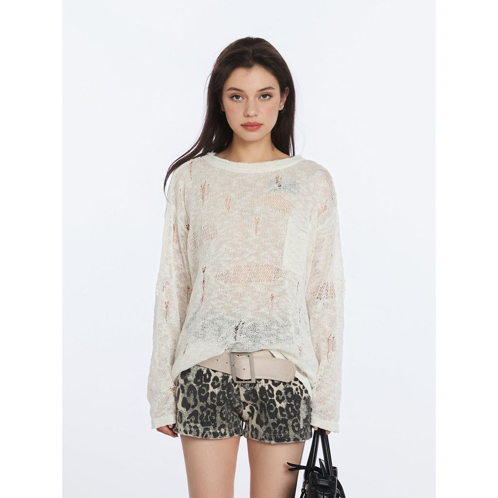 Hollow hole knitted long sleeved sweater - F.MarketB69202EE8A7C4FCD8E27FCBD3C1C9682eproloSHollow hole knitted long sleeved sweaterHollow hole knitted long sleeved sweater