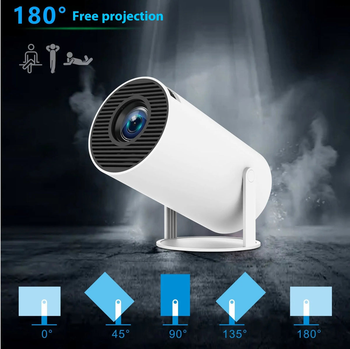 HY300 Pro Projector Home Theater Entertainment Portable Small Projector - F.MarketNMZPWLVBMF.Market(EU) PlugHY300 Pro Projector Home Theater Entertainment Portable Small ProjectorHY300 Pro Projector Home Theater Entertainment Portable Small Projector