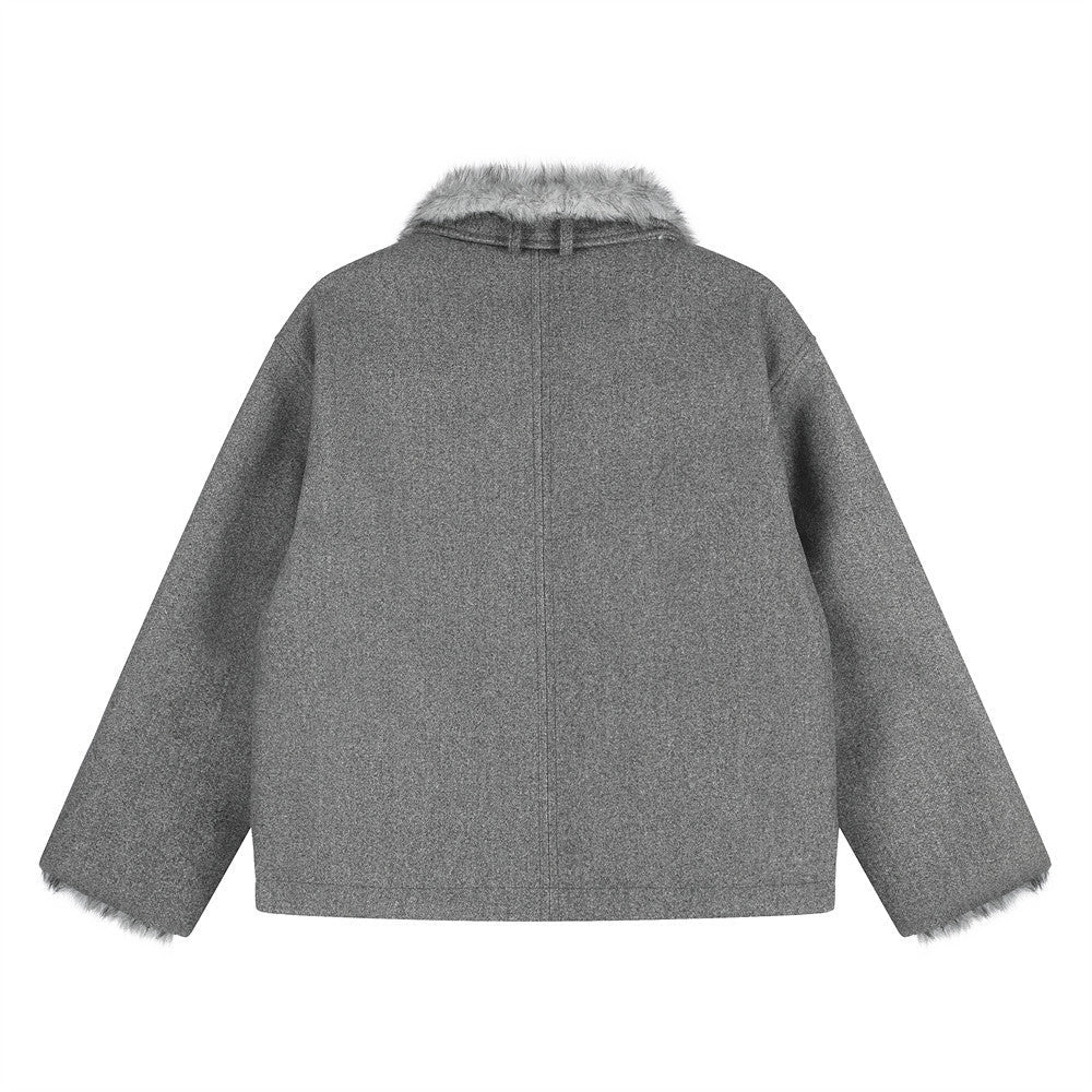 Imitation rabbit fur lapel fur jacket - F.Market27DDFE8F3E6B4974A3F8B63E09D53E8FeproloMImitation rabbit fur lapel fur jacketImitation rabbit fur lapel fur jacket