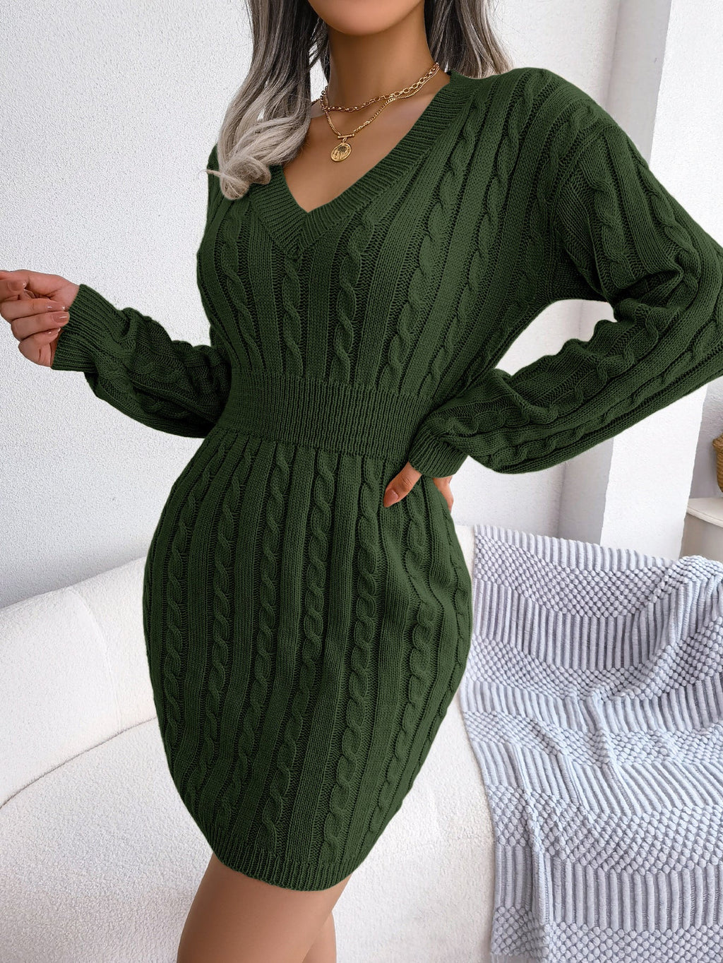 Ins Style Real Shot Autumn and Winter European and American Fashion Waist Twist Hip Dress Sweater Skirt Amazon Cross-Border Women's Clothing - F.MarketAmazon good quality, rest assured to promote / SF.MarketSIns Style Real Shot Autumn and Winter European and American Fashion Waist Twist Hip Dress Sweater Skirt Amazon Cross-Border Women's ClothingIns Style Real Shot Autumn and Winter European and American Fashion Waist Twist Hip Dress Sweater Skirt Amazon Cross-Border Women's Clothing