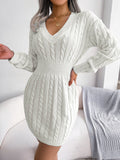 Ins Style Real Shot Autumn and Winter European and American Fashion Waist Twist Hip Dress Sweater Skirt Amazon Cross-Border Women's Clothing - F.MarketWhite / SF.MarketSIns Style Real Shot Autumn and Winter European and American Fashion Waist Twist Hip Dress Sweater Skirt Amazon Cross-Border Women's ClothingIns Style Real Shot Autumn and Winter European and American Fashion Waist Twist Hip Dress Sweater Skirt Amazon Cross-Border Women's Clothing