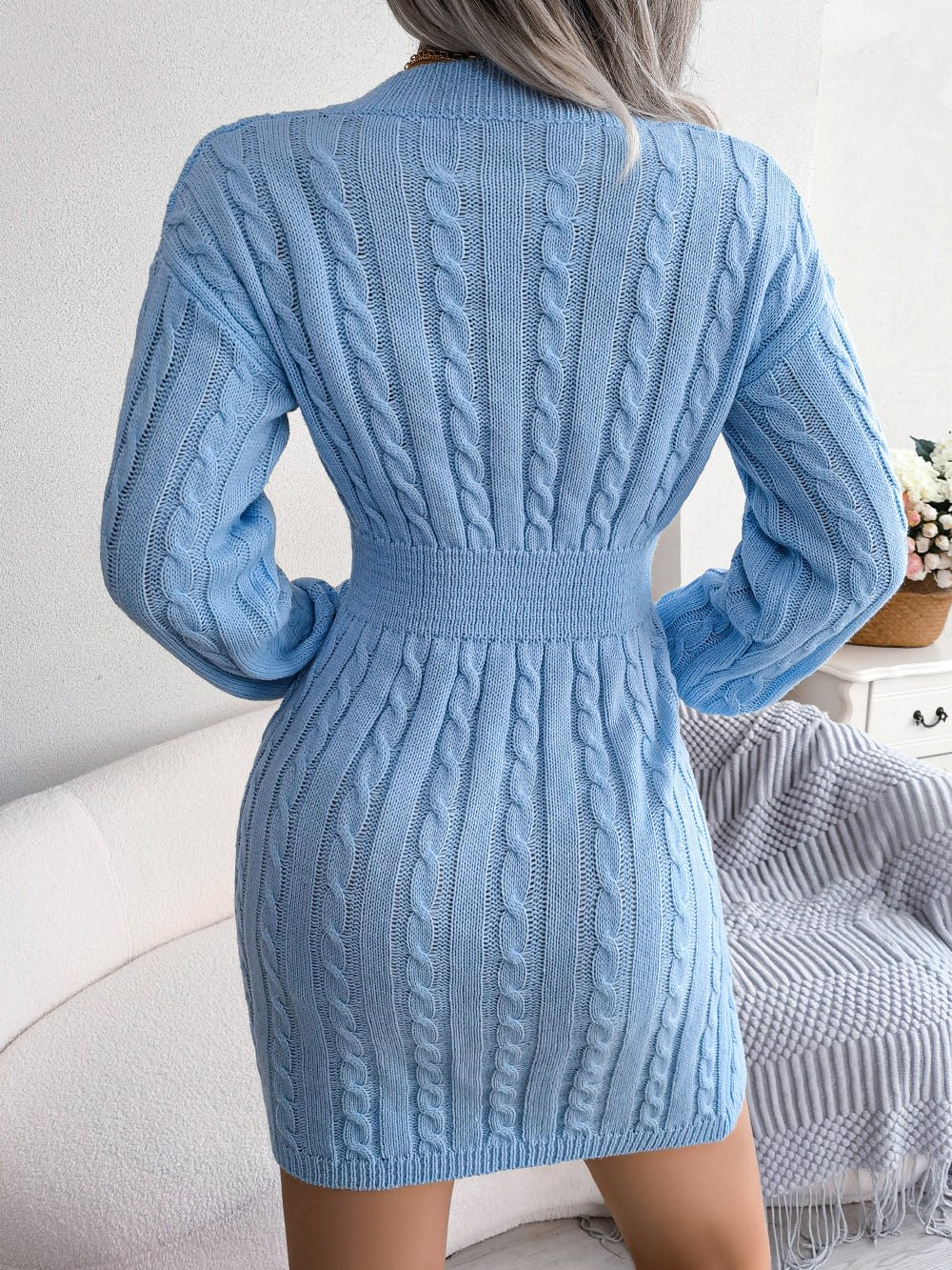 Ins Style Real Shot Autumn and Winter European and American Fashion Waist Twist Hip Dress Sweater Skirt Amazon Cross-Border Women's Clothing - F.MarketAmazon good quality, rest assured to promote / SF.MarketSIns Style Real Shot Autumn and Winter European and American Fashion Waist Twist Hip Dress Sweater Skirt Amazon Cross-Border Women's ClothingIns Style Real Shot Autumn and Winter European and American Fashion Waist Twist Hip Dress Sweater Skirt Amazon Cross-Border Women's Clothing