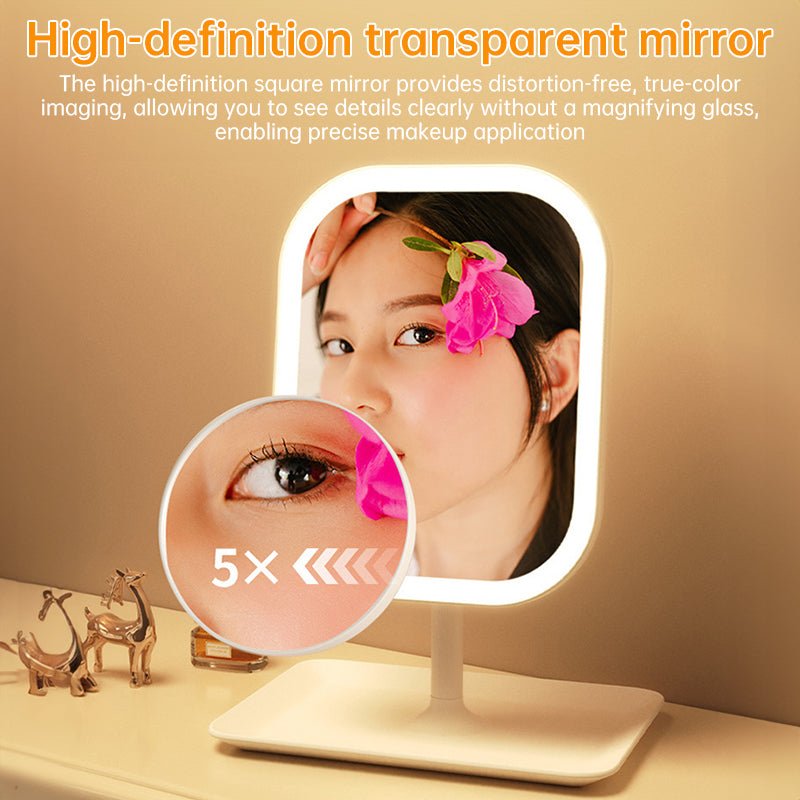 Large Square Rotating LED Makeup Mirror with Adjustable Lighting, 1~2PCS, Vanity Mirror for Girls Dormitory & Home Use - F.Market8A8ECA73D3284D8AA1886F2D7CFB7691eproloLarge Square Rotating LED Makeup Mirror with Adjustable Lighting, 1~2PCS, Vanity Mirror for Girls Dormitory & Home UseLarge Square Rotating LED Makeup Mirror with Adjustable Lighting, 1~2PCS, Vanity Mirror for Girls Dormitory & Home Use