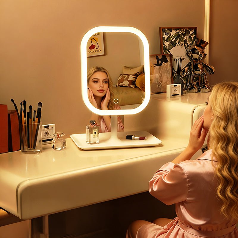 Large Square Rotating LED Makeup Mirror with Adjustable Lighting, 1~2PCS, Vanity Mirror for Girls Dormitory & Home Use - F.Market8A8ECA73D3284D8AA1886F2D7CFB7691eproloLarge Square Rotating LED Makeup Mirror with Adjustable Lighting, 1~2PCS, Vanity Mirror for Girls Dormitory & Home UseLarge Square Rotating LED Makeup Mirror with Adjustable Lighting, 1~2PCS, Vanity Mirror for Girls Dormitory & Home Use
