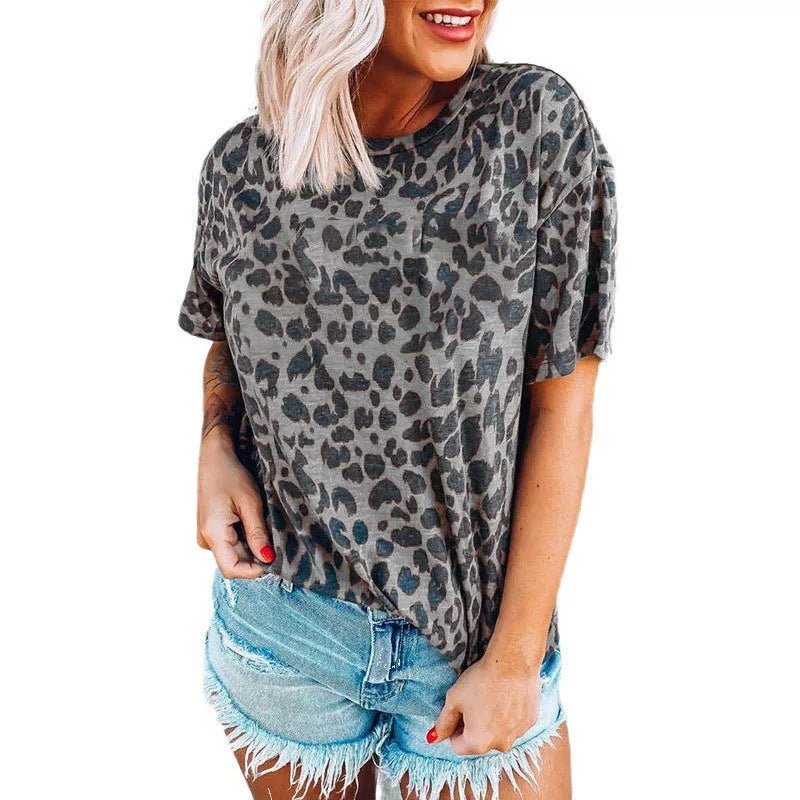 Leopard Pattern Crew Neck Casual Short Sleeve T-Shirt - F.MarketAEE32451C7524A5D976FFBEE02E75B6BeproloSLeopard Pattern Crew Neck Casual Short Sleeve T-ShirtLeopard Pattern Crew Neck Casual Short Sleeve T-Shirt