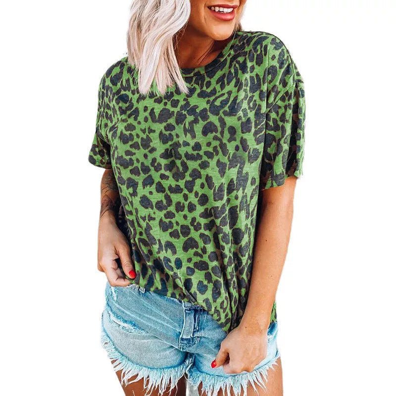 Leopard Pattern Crew Neck Casual Short Sleeve T-Shirt - F.Market6001C81D851F4150BA1D65E45343DB03eproloSLeopard Pattern Crew Neck Casual Short Sleeve T-ShirtLeopard Pattern Crew Neck Casual Short Sleeve T-Shirt