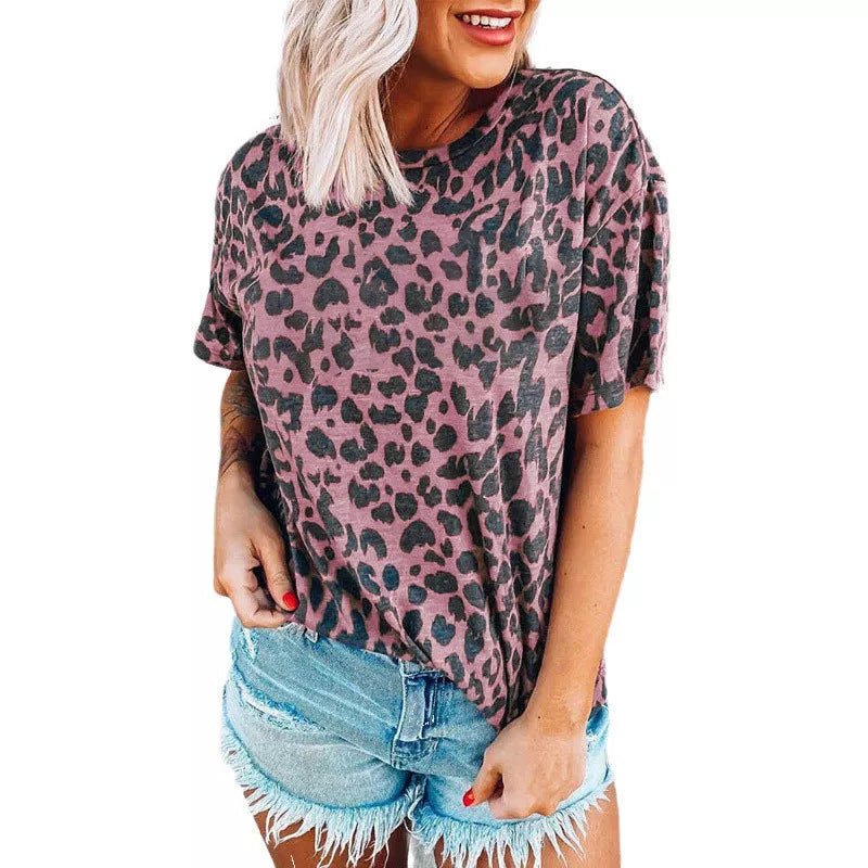 Leopard Pattern Crew Neck Casual Short Sleeve T-Shirt - F.Market31B5E48B3FB74D25B9FC7A02D2E0906FeproloSLeopard Pattern Crew Neck Casual Short Sleeve T-ShirtLeopard Pattern Crew Neck Casual Short Sleeve T-Shirt