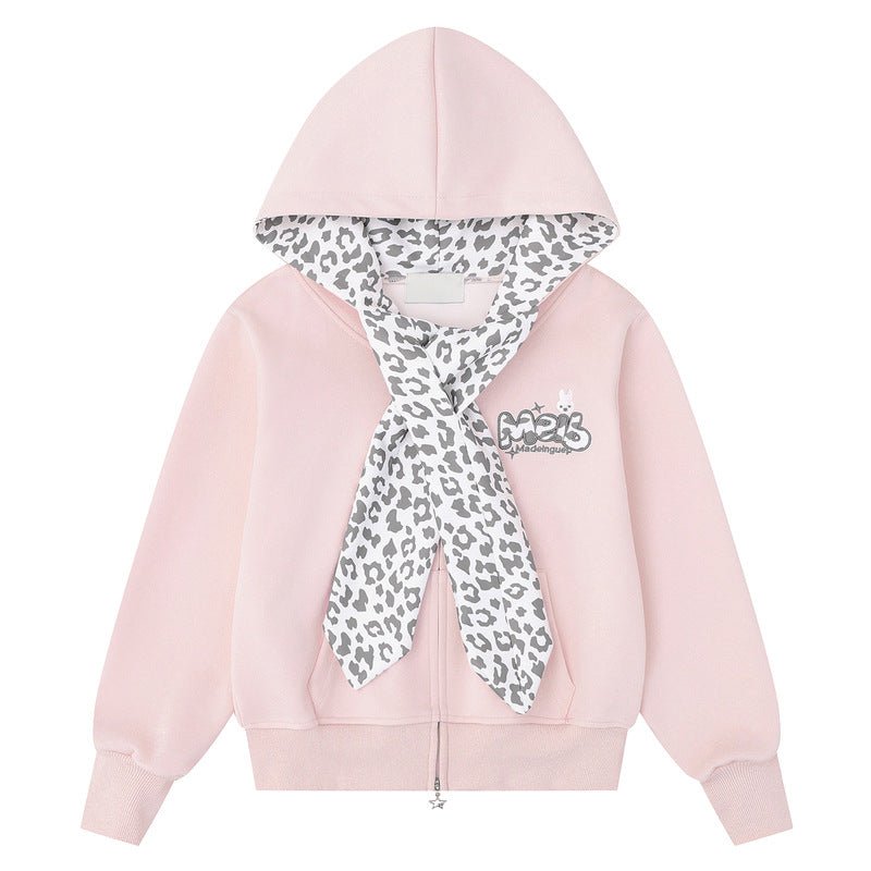 Leopard print scarf rabbit embroidery sweatshirt jacket - F.MarketD16475AD6B6240A2B84D67675E752CA1eproloSLeopard print scarf rabbit embroidery sweatshirt jacketLeopard print scarf rabbit embroidery sweatshirt jacket