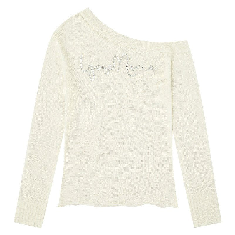 Light blue off shoulder knitted top with long sleeves - F.MarketDC8927A8C480440D9BBB32424640FB2FeproloSLight blue off shoulder knitted top with long sleevesLight blue off shoulder knitted top with long sleeves