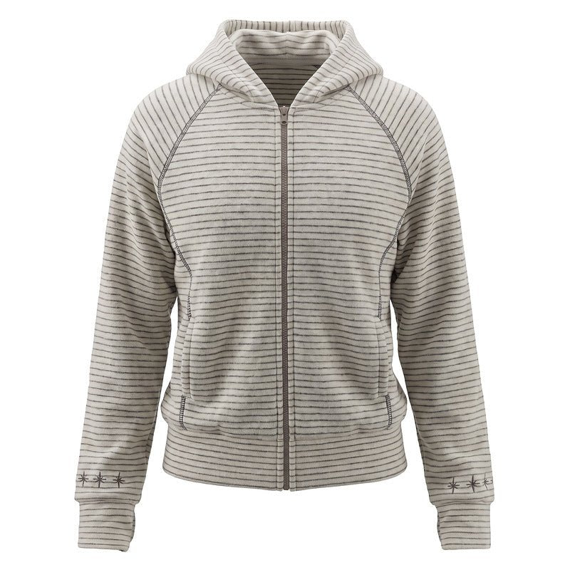 Light gray striped hooded zipper embroidered short jacket for women - F.Market6EDD999F4AC345F28DE602B1221F7A74eproloSLight gray striped hooded zipper embroidered short jacket for womenLight gray striped hooded zipper embroidered short jacket for women