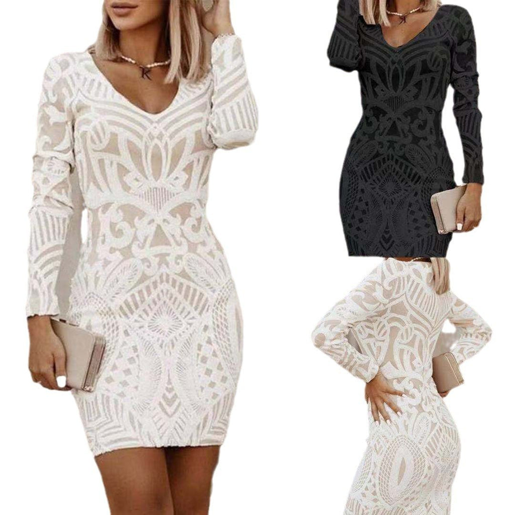 Long sleeved V-neck dress - F.Market65B5775E99A3445E8FC07BB37A1E129EeproloSLong sleeved V-neck dressLong sleeved V-neck dress