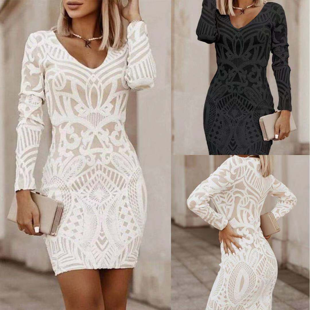 Long sleeved V-neck dress - F.Market65B5775E99A3445E8FC07BB37A1E129EeproloSLong sleeved V-neck dressLong sleeved V-neck dress