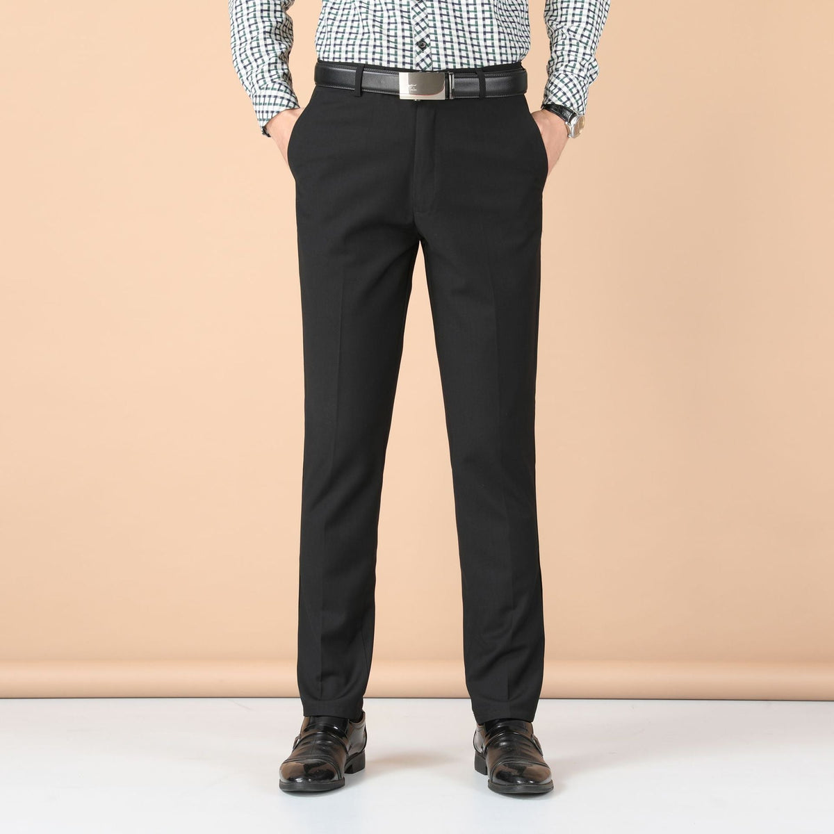Men's Business Wear Slim-fit Trousers Spring and Autumn Casual Men's Wear Youth Work Dress Work Black Business Suit - F.MarketBlack Slim Fit / 28 [Waist 66.67cm 1]]F.Market28 [Waist 66.67cm 1]]Men's Business Wear Slim-fit Trousers Spring and Autumn Casual Men's Wear Youth Work Dress Work Black Business SuitMen's Business Wear Slim-fit Trousers Spring and Autumn Casual Men's Wear Youth Work Dress Work Black Business Suit