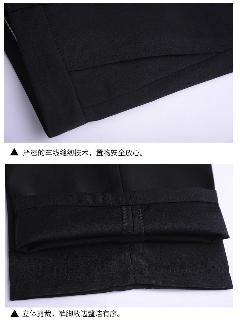 Men's Business Wear Slim-fit Trousers Spring and Autumn Casual Men's Wear Youth Work Dress Work Black Business Suit - F.MarketBlack Slim Fit / 28 [Waist 66.67cm 1]]F.Market28 [Waist 66.67cm 1]]Men's Business Wear Slim-fit Trousers Spring and Autumn Casual Men's Wear Youth Work Dress Work Black Business SuitMen's Business Wear Slim-fit Trousers Spring and Autumn Casual Men's Wear Youth Work Dress Work Black Business Suit