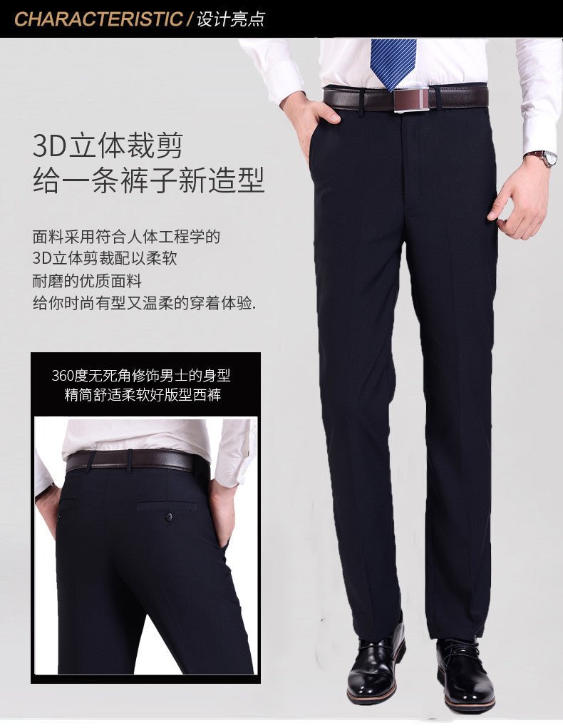 Men's Business Wear Slim-fit Trousers Spring and Autumn Casual Men's Wear Youth Work Dress Work Black Business Suit - F.MarketBlack Slim Fit / 28 [Waist 66.67cm 1]]F.Market28 [Waist 66.67cm 1]]Men's Business Wear Slim-fit Trousers Spring and Autumn Casual Men's Wear Youth Work Dress Work Black Business SuitMen's Business Wear Slim-fit Trousers Spring and Autumn Casual Men's Wear Youth Work Dress Work Black Business Suit