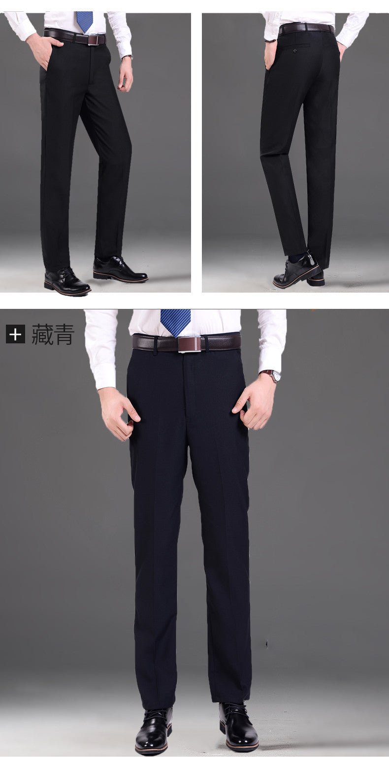 Men's Business Wear Slim-fit Trousers Spring and Autumn Casual Men's Wear Youth Work Dress Work Black Business Suit - F.MarketBlack Slim Fit / 28 [Waist 66.67cm 1]]F.Market28 [Waist 66.67cm 1]]Men's Business Wear Slim-fit Trousers Spring and Autumn Casual Men's Wear Youth Work Dress Work Black Business SuitMen's Business Wear Slim-fit Trousers Spring and Autumn Casual Men's Wear Youth Work Dress Work Black Business Suit