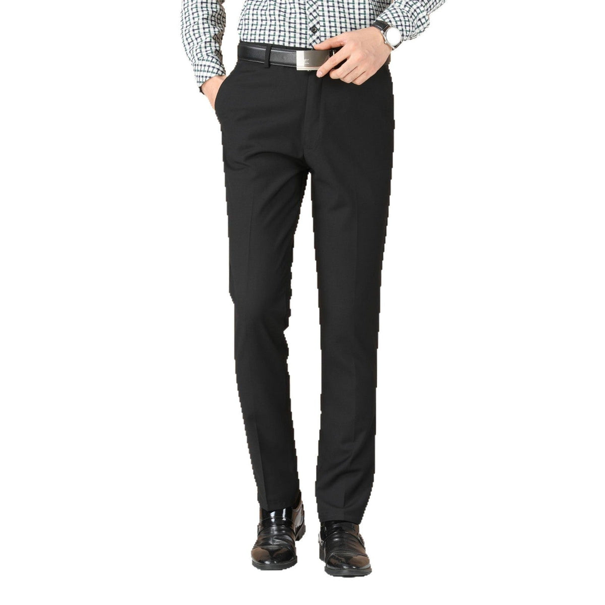 Men's Business Wear Slim-fit Trousers Spring and Autumn Casual Men's Wear Youth Work Dress Work Black Business Suit - F.MarketBlack Slim Fit / 28 [Waist 66.67cm 1]]F.Market28 [Waist 66.67cm 1]]Men's Business Wear Slim-fit Trousers Spring and Autumn Casual Men's Wear Youth Work Dress Work Black Business SuitMen's Business Wear Slim-fit Trousers Spring and Autumn Casual Men's Wear Youth Work Dress Work Black Business Suit