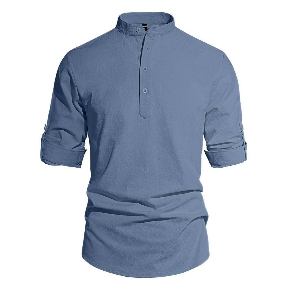 Men's Cotton Linen Henley Collar Solid Color Lightweight Long Sleeve Button-Down Shirt - F.Market3913BF12CAB241488B4163815C304B75eproloSMen's Cotton Linen Henley Collar Solid Color Lightweight Long Sleeve Button-Down ShirtMen's Cotton Linen Henley Collar Solid Color Lightweight Long Sleeve Button-Down Shirt