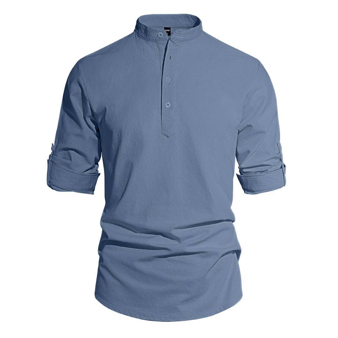 Men's Cotton Linen Henley Collar Solid Color Lightweight Long Sleeve Button-Down Shirt - F.Market3913BF12CAB241488B4163815C304B75eproloSMen's Cotton Linen Henley Collar Solid Color Lightweight Long Sleeve Button-Down ShirtMen's Cotton Linen Henley Collar Solid Color Lightweight Long Sleeve Button-Down Shirt