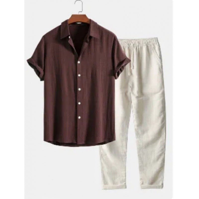 Men's Stand Collar Slim Fit Linen-Cotton Suit Set - F.MarketBCE13CE2ED614172B36E8C25936927A9eproloSMen's Stand Collar Slim Fit Linen-Cotton Suit SetMen's Stand Collar Slim Fit Linen-Cotton Suit Set