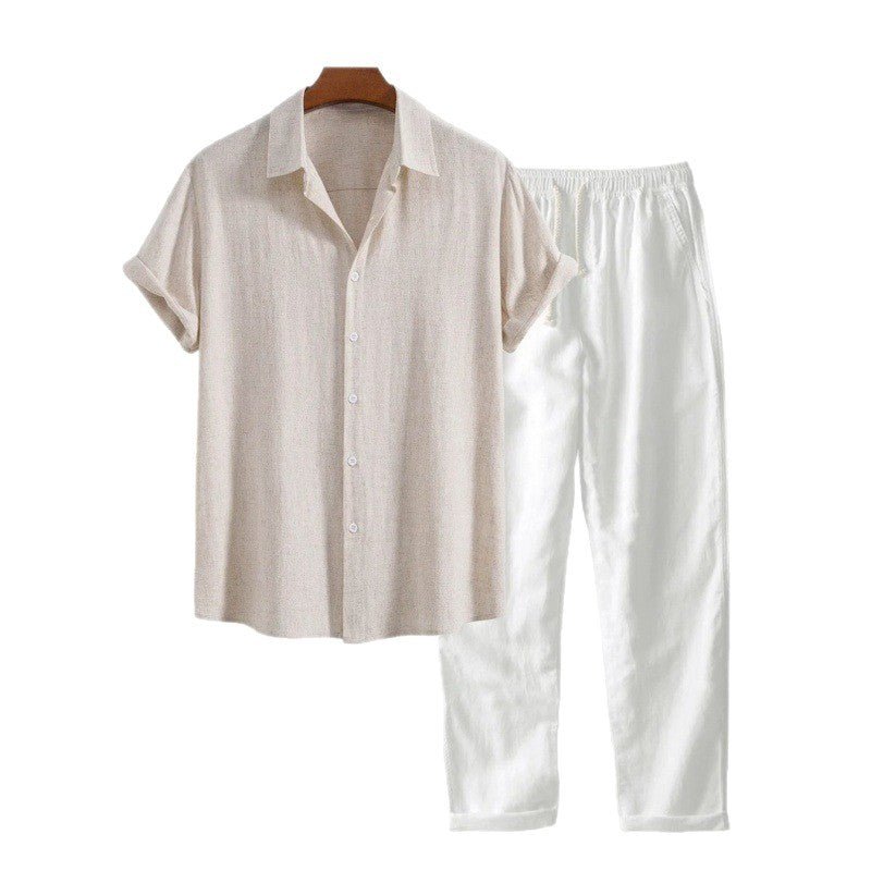 Men's Stand Collar Slim Fit Linen-Cotton Suit Set - F.MarketBCE13CE2ED614172B36E8C25936927A9eproloSMen's Stand Collar Slim Fit Linen-Cotton Suit SetMen's Stand Collar Slim Fit Linen-Cotton Suit Set