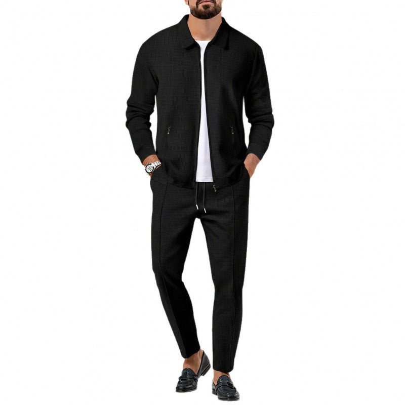 Men's Waffle Zip-Up Collar Slim Fit Cardigan Jacket with Pockets - 2 Piece Set - F.MarketFBBEE20CA0914C4099E0896FDB929120eproloSMen's Waffle Zip-Up Collar Slim Fit Cardigan Jacket with Pockets - 2 Piece SetMen's Waffle Zip-Up Collar Slim Fit Cardigan Jacket with Pockets - 2 Piece Set