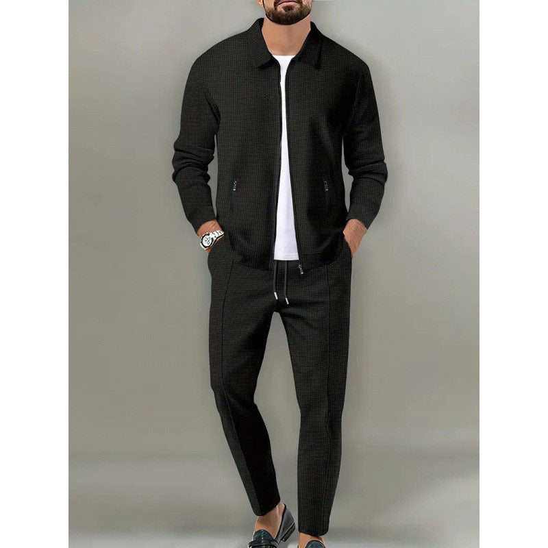 Men's Waffle Zip-Up Collar Slim Fit Cardigan Jacket with Pockets - 2 Piece Set - F.MarketFBBEE20CA0914C4099E0896FDB929120eproloSMen's Waffle Zip-Up Collar Slim Fit Cardigan Jacket with Pockets - 2 Piece SetMen's Waffle Zip-Up Collar Slim Fit Cardigan Jacket with Pockets - 2 Piece Set